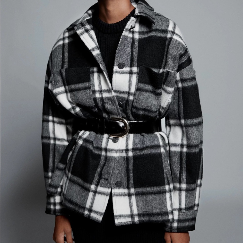 Zara plaid shacket